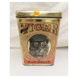 Tiger Chewing Tobacco Tin  8&3/4" x 6&1/4" x5&1/4"