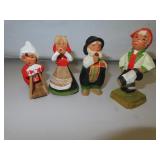 4 (1970) Norway Hand Carved Figurines