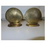 Solid Brass Sea Shell Bookends 4&1/2" x 4&1/2"each