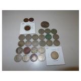 24 V Nickels -3 Indian Head Pennies & 1971D
