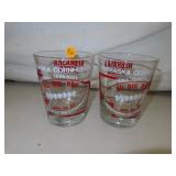 2 Vintage Nebraska Jiggers 4&1/2" each