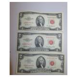 3 (1953) Red Seal United States Notes