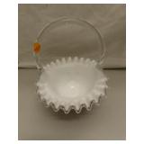 Vintage Silver Crest Basket = 7" x 6&1/2" x 5&3/4"