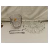 Vintage Cambridge Capri Footed Cake Plate & Ice