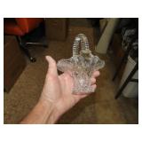 Vintage 1986 Hofbauer Crystal Basket 7" x 5&1/2" x