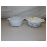 2 Vintage Pyrex Bowls = 1 and 1&1/2 Pint