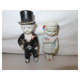 2 Vintage Japan Bisque Figurines (tallest =4&7/8")