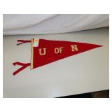 c1920 U of N (Nebraska) Pennant = 18&1/2" x 9"