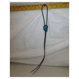 Vintage Sterling Silver & Turquoise Bolo Tie