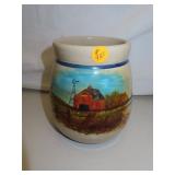 Hand Painted Kitchen Utensil Crock