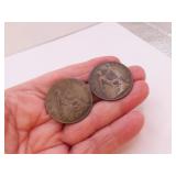 1910 & 1915 Large Foreign One Penny Coins