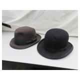 2 Vintage Derby Bowlers Hats (Dusty) 1= Ben