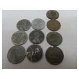 Tube with 4 Indian Head Pennies & 6 Lead Pennies