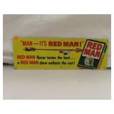 Vintage Red Man Tobacco Sign 15" x 5"