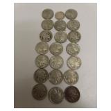 20 Buffalo Nickels & Silver 1957D Dime