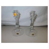 2 Antique Cambridge Candle Stick Holders with
