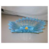 Vintage Heirloom Blue Opalescent Bowl 12&1/2" x