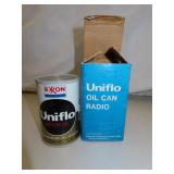 Vintage Exon Unified Oil Can AM Radio = Unused