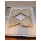 4 Vintage Red Wing Bob White Individual Ashtrays