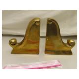 Set of Heavy Brass Bookends 5&1/2" x 4&3/4" x