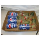 10 Vintage Glasses (5=Coca-Cola & 5 = Pepsi)