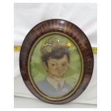 NO SHIPPING - Antique Bubble Glass Picture Frame