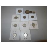 12 Assorted Silver Coins = 3-1964 & 4 1964D