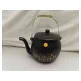 Vintage Ceramic Cookie Kettle = 10&1/2" x 8" x 7"