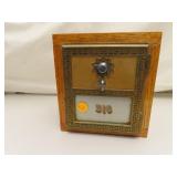 Vintage Post Office Door Wood Bank (with
