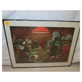 Vintage Picture= Pinched With Four Aces = Dogs