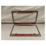 2 Non-Matching Nebraska License Plate Frames