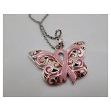 Brighton Butterfly Necklace (Breast Cancer)