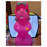 AJ Renzi 1965 Pink Poodle Blow Mold Coin Bank 16"