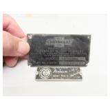 Vintage Chevrolet & Chalmers Motor Co Tags