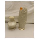 2 Vintage Lenox Vases = 4&1/2" and 7&3/8"