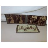 3 Antique Stereoscope View Cards - President