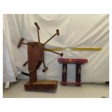 Elephant Wall Shelf & Folk Art Wood Clock -Needs