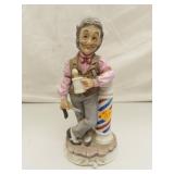 Vintage Lefton Porcelain Barber = 8"