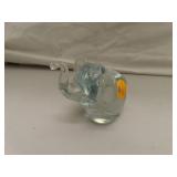 Elephant Blown Glass Paperweight 3&1/4"