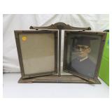 Antique Wood (Double) Picture Frame with An Old