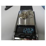 12.02 grams NICE 925 Silver Italy Chain = 18"