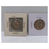 1947D & 1964D Silver Quarters
