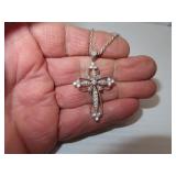 Cross Pendant on Nice 925 Silver Chain