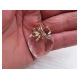 Vintage Heart Necklace with Gold Filled Chain