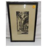 Antique Copper Plate Etching - Hand Signed