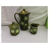 Vintage Ceramic Coffee Pot - Cream & Sugar