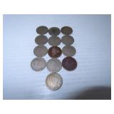 13 -V Nickels = 1897 - 1898 - 3/1899 - 1901 -