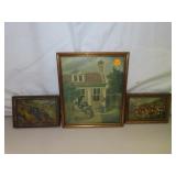 3 Antique Pictures (Largest = 9&7/8" x 8&3/8")