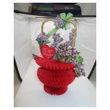 Vintage Die Cut Valentine 10&1/2" x 8"  Nice