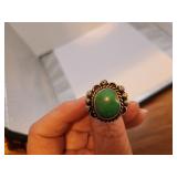 Silver & Turquoise Ring Size 7.25